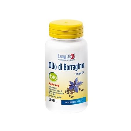 Phoenix LongLife Olio Borragine Bio 1300mg  50 Perle Integratore Trofismo della Pelle