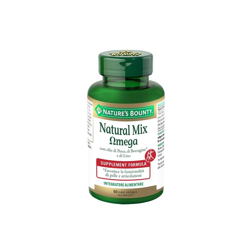 Nature's Bounty Natural Mix Omega Integratore Contro il Colesterolo 60 Perle