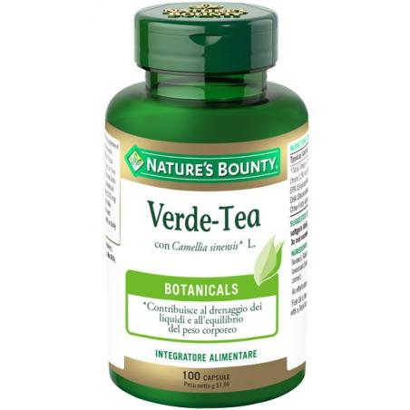 Nature's Bounty Verde-tea Integratore Alimentare Per Il Controllo Del Peso Bottiglia 100 Capsule 57 G