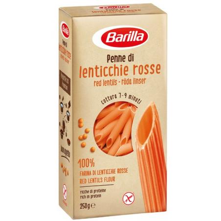 Barilla Penne di Lenticchie Rosse 250 g Pasta Senza Glutine