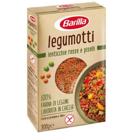 Barilla Legumotti 300 G Lenticchie Rosse e Piselli Lavorati Senza Glutine