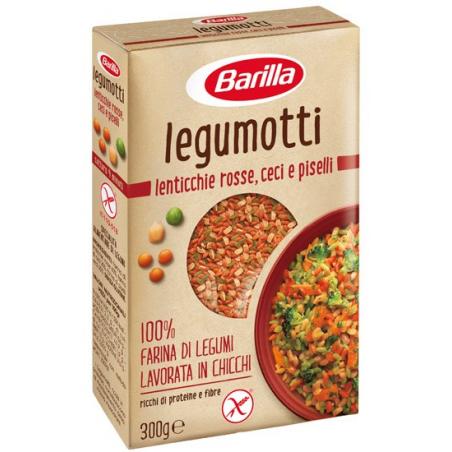 Barilla Legumotti 300 Gr Lenticchie Rosse, Ceci e Piselli Senza Glutine