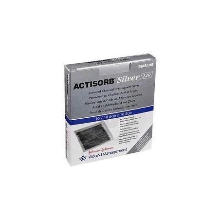 Systagenix Wound Man. Italy Actisorb Silver Medicazione In Carbone Attivo Con Argento 10,5x10,5 Cm 3 Pezzi