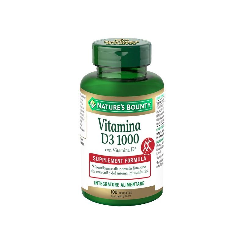Nature's Bounty Vitamina D3-1000 Integratore Vitaminico 100 Tavolette