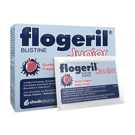 Shedir Pharma Flogeril Junior Fragola 20 Bustine Integratore Drenante Gusto Fragola