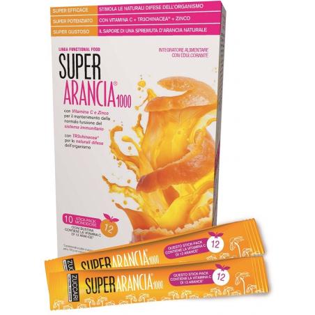 Zuccari Super Arancia 1000 10 Stick Integratore Alimentare Vitamina C