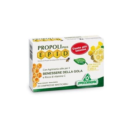 Specchiasol Epid Propoli 20 Compresse Integratore Benessere Gola Gusto Miele e Limone