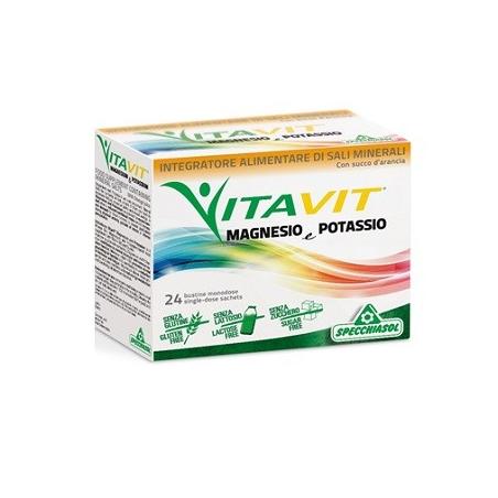 Specchiasol Vitavit Magnesio e Potassio 24 Bustine Integratore Alimentare Forma Mentale e Fisica
