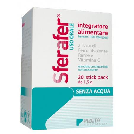 PIZETA SFERAFER INTEGRATORE ALIMENTARE 20 STICK