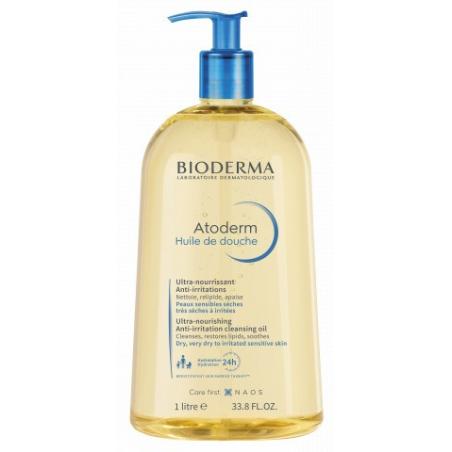 Bioderma Atoderm Olio doccia per la pulizia e la protezione della cute, flacone 1l