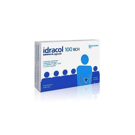 Valderma Idracol 100 BCH Integratore per Stipsi e Transito Intestinale 20 capsule