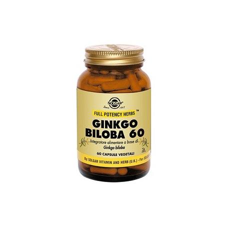 Solgar Ginkgo Biloba 60 60 Capsule Integratore Circolazione Sanguigna
