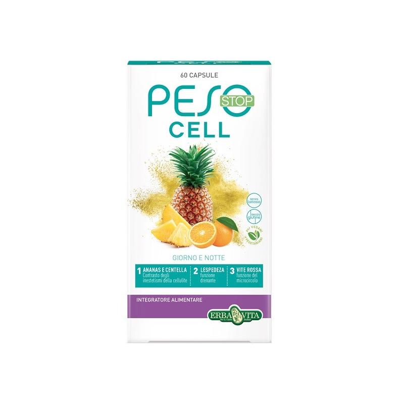 Erba Vita Peso Stop Cell Giorno e Notte 60 Capsule Integratore anti cellulite