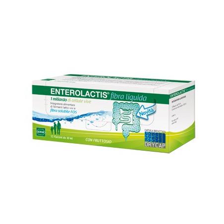 Sofar Enterolactis Fibra Liquida integratore di fermenti lattici vivi 12 flaconcini da 10 ml