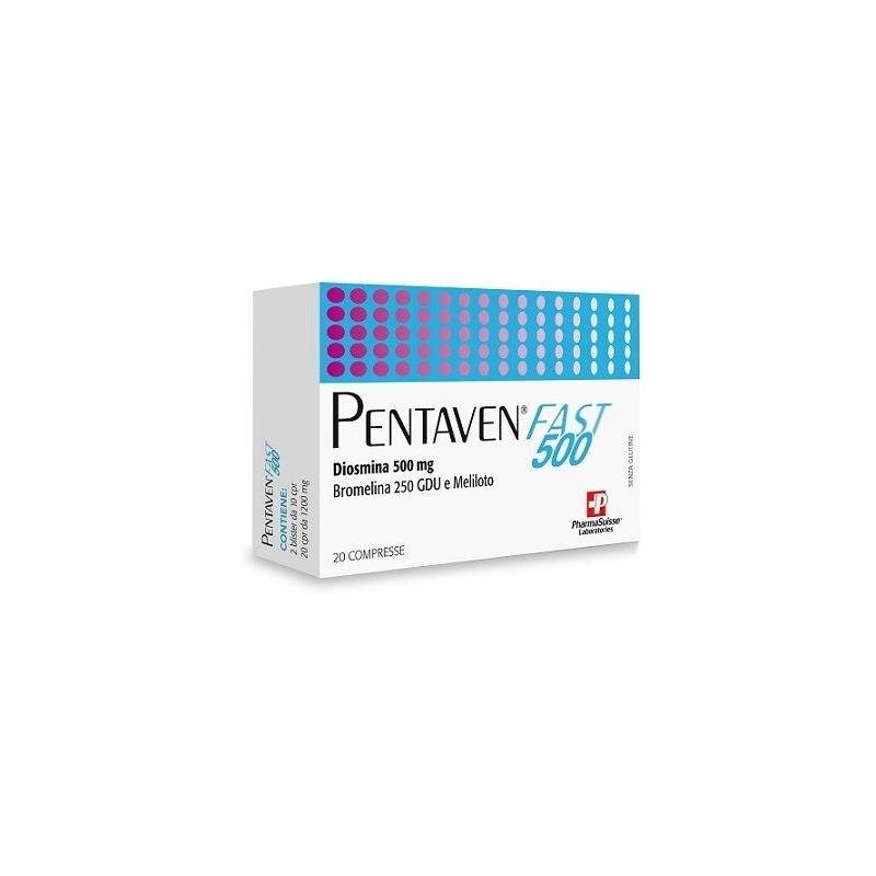 Pharmasuisse Laboratories Pentaven Fast 500 integratore per la circolazione 20 compresse