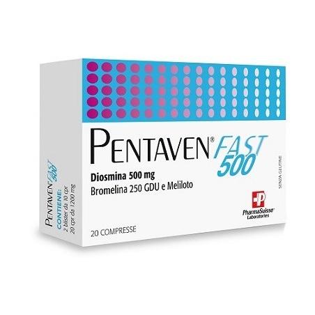 Pharmasuisse Laboratories Pentaven Fast 500 integratore per la circolazione 20 compresse
