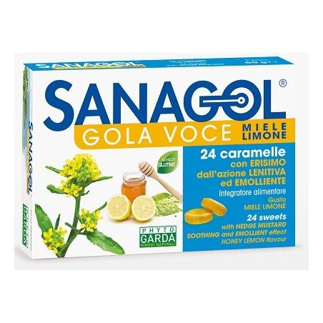 Phyto Garda Sanagol Gola Voce 24 Caramelle per la gola Gusto miele limone