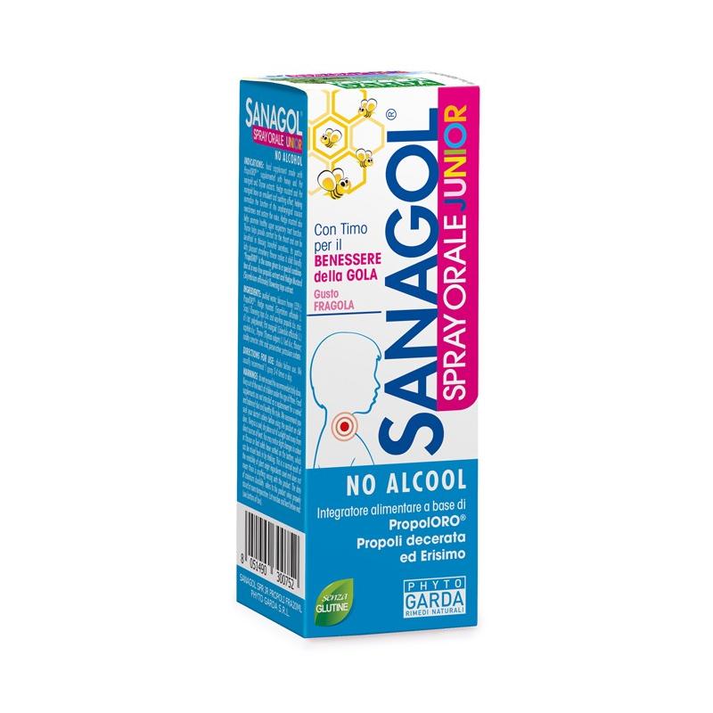 Phyto Garda Sanagol Spray Junior Propoli 20 ml Spray benessere gola gusto fragola