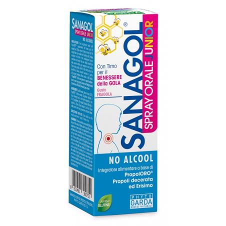 Phyto Garda Sanagol Spray Junior Propoli 20 ml Spray benessere gola gusto fragola