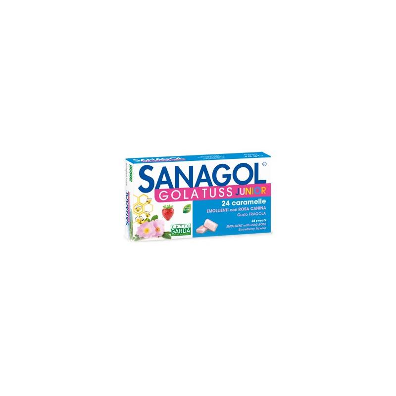 Sanagol Gola Tuss Junior caramelle per la tosse secca dei bambini 24 pezzi Sanagol Gola Tuss Junior caramelle per la tosse secca dei bambini 24 pezzi