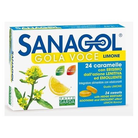 Phyto Garda Sanagol Gola Voce 24 Caramelle per la gola gusto limone
