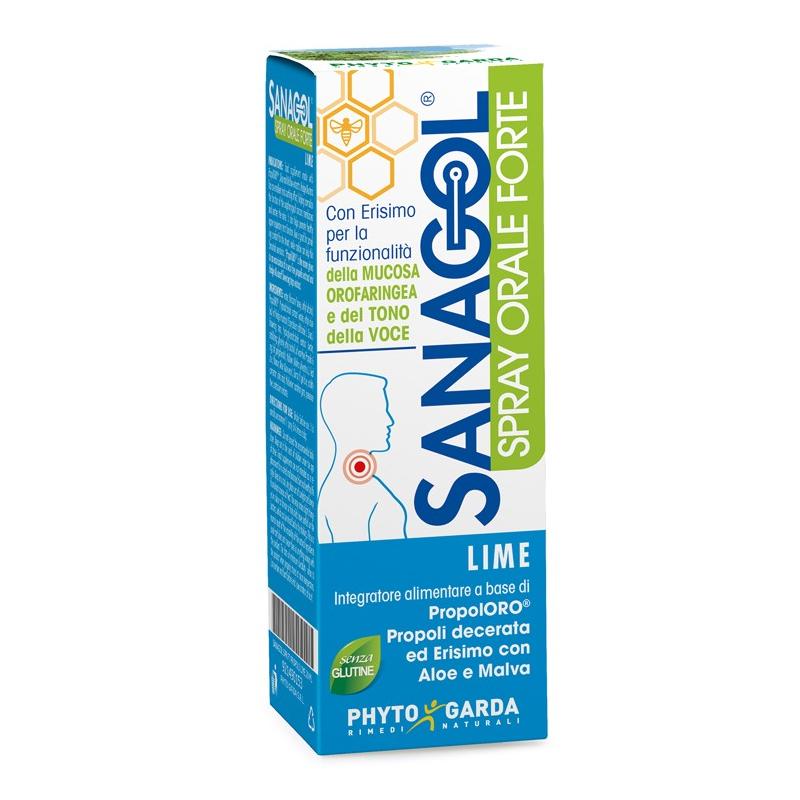 Phyto Garda Sanagol Spray Forte 20 ml Spray benessere gola gusto lime