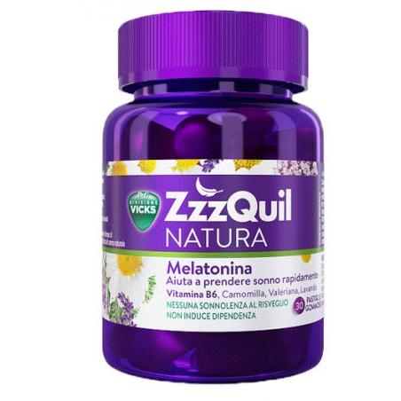 Vicks ZzzQuil Natura integratore per favorire il sonno 30 pastiglie gommose