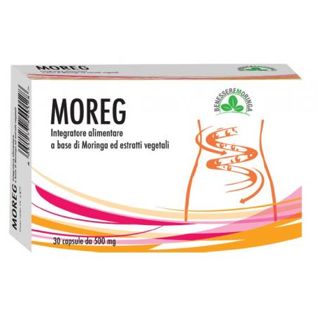 Benessere Moringa Moreg integratore per l'intestino 30 capsule