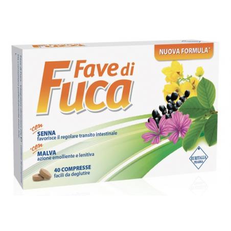 Euritalia Fave di Fuca Integratore per Regolare l'Intestino 40 Compresse
