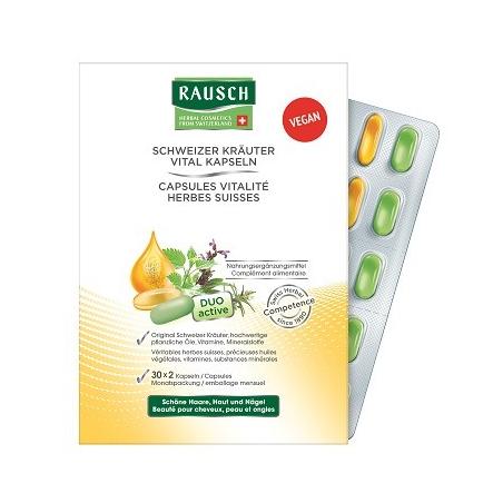 Rausch Capsule Vitalità alle Erbe Svizzere per la Caduta dei Capelli 60 capsule