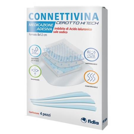 Fidia Connettivina Cerotto HI TECH 4 Medicazioni 8X12