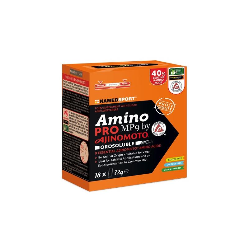 Named Sport Amino Pro MP9 Ajinomoto Orosolubile 18 Stick