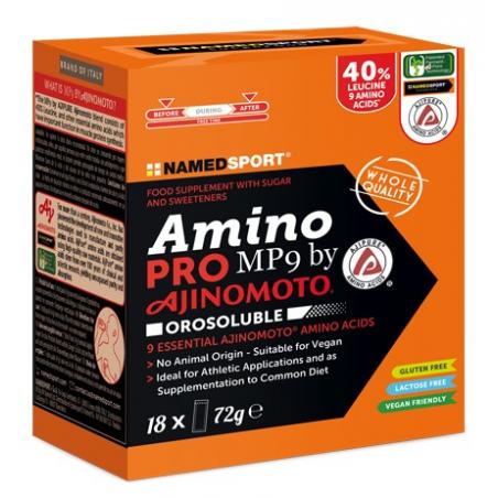 Named Sport Amino Pro MP9 Ajinomoto Orosolubile 18 Stick