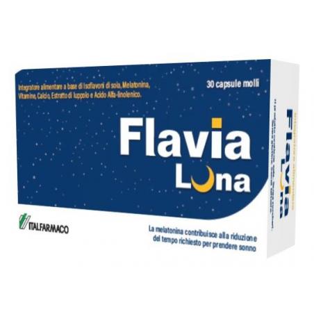 Italfarmaco Flavia Luna Melatonina Integratore per il Sonno 30 Capsule Molli