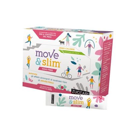 Zuccari Move&Slim integratore dimagrante 25 stick, formato con oppure senza iodio