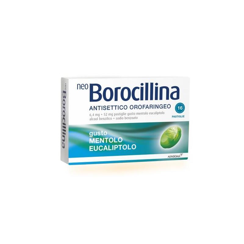 Neo Borocillina Farmaco per il mal di Gola 16 Pastiglie Menta Eucalipto