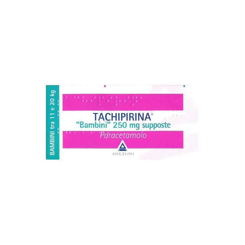 TACHIPIRINA*BB 10 supp 250 mg