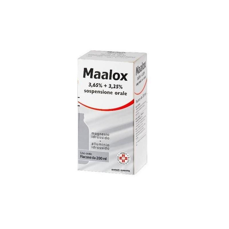 Maalox*os Sosp 200 Ml 3,65% + 3,25%