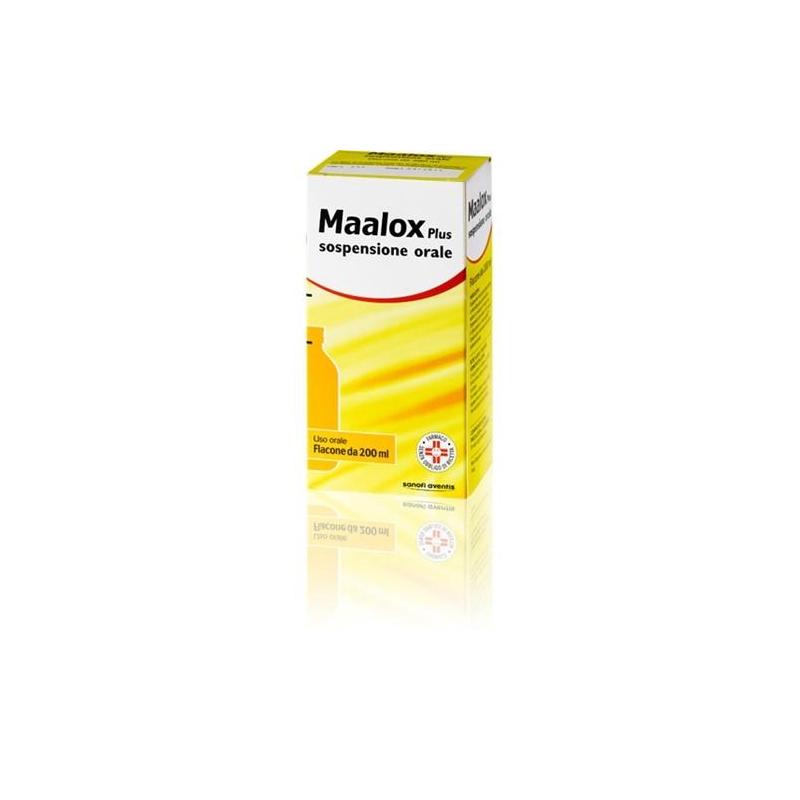 MAALOX PLUS*os sosp 200 ml 3,65% + 3,25% + 0,5%