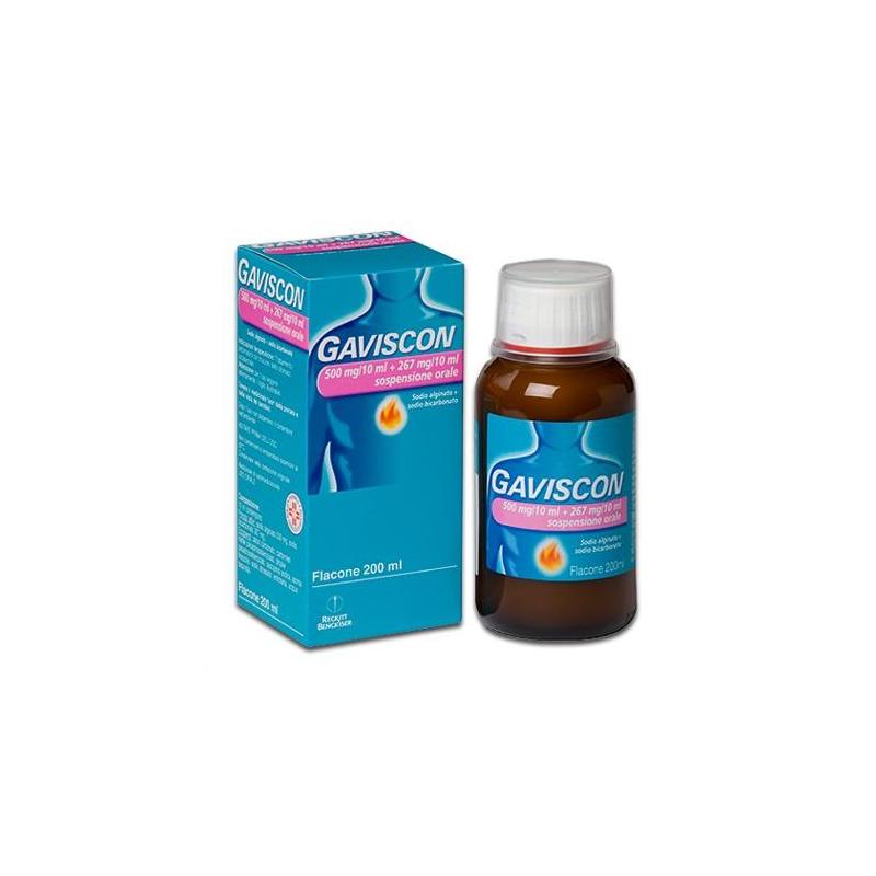 GAVISCON*os sosp 200 ml 500 mg/10 ml + 267 mg/10 ml GAVISCON*os sosp 200 ml 500 mg/10 ml + 267 mg/10 ml