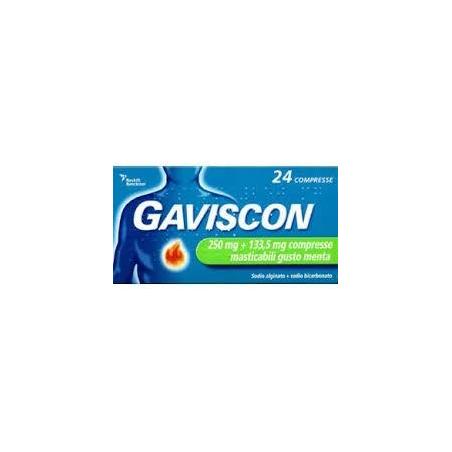 GAVISCON*24 cpr mast 250 mg + 133,5 mg menta