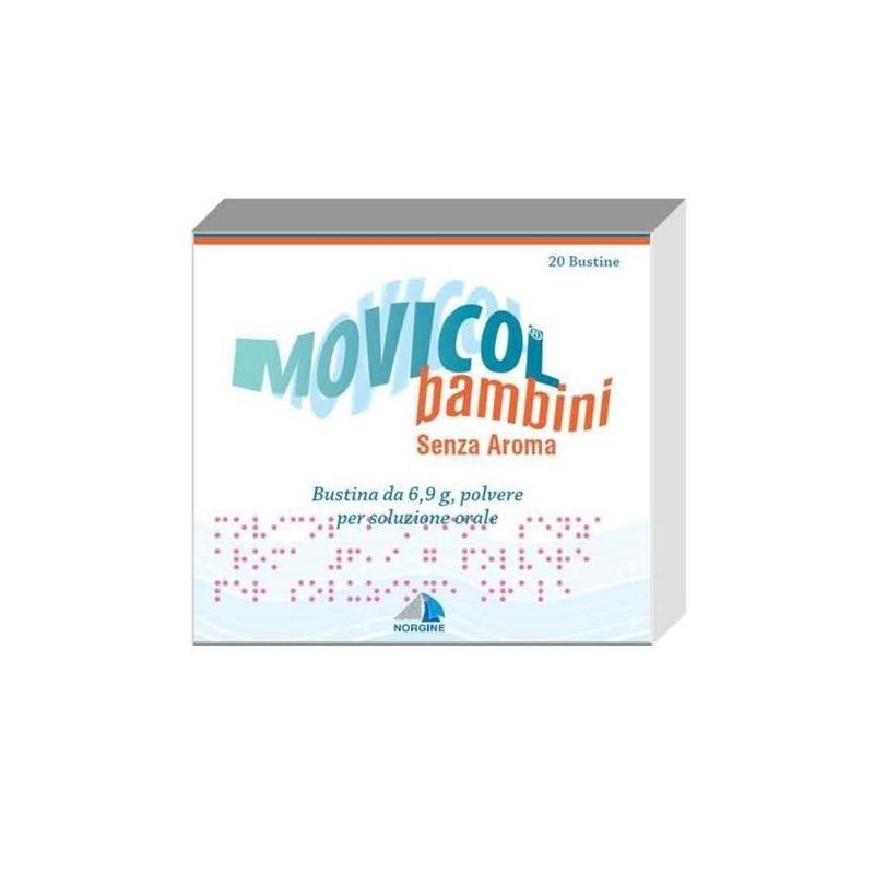 Norgine Italia Movicol Bambini 20 Buste Polvere Soluzione Orale 6,9 G Senza Aroma