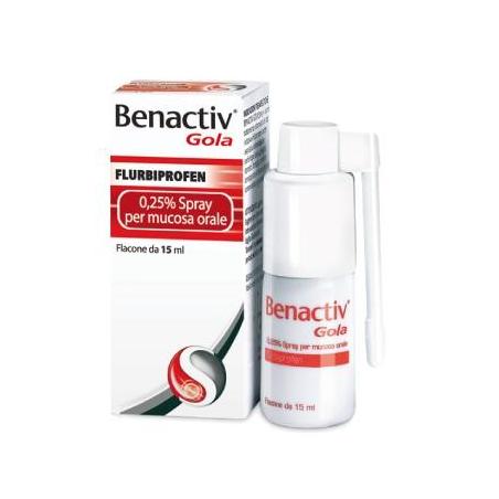BENACTIV GOLA*spray mucosa os 15 ml 0,25%