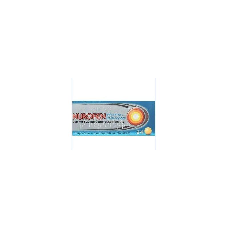 Reckitt Benckiser H. Nurofen Influenza E Raffreddore 24 Compresse Rivestite 200 Mg + 30 Mg
