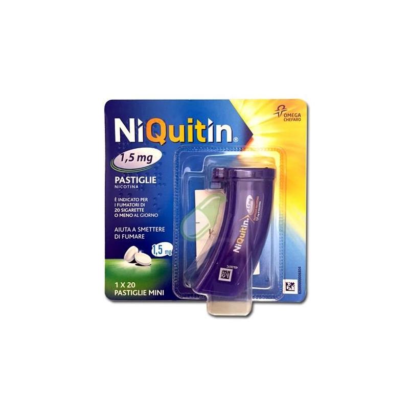 NiQuitin Mini 20 Pastiglie 1,5 mg Trattamento Per Dipendenza da Nicotina