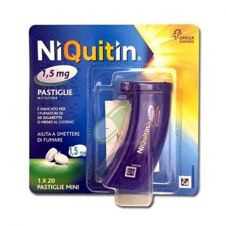 NiQuitin Mini 20 Pastiglie 1,5 mg Trattamento Per Dipendenza da Nicotina