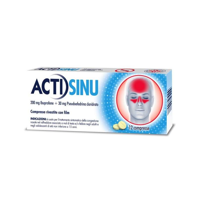 Johnson & Johnson Actisinu 12 Compresse 200mg+30mg