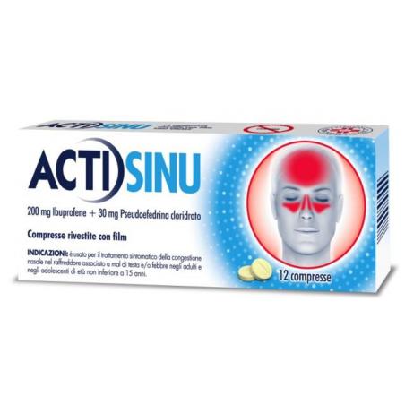 Johnson & Johnson Actisinu 12 Compresse 200mg+30mg