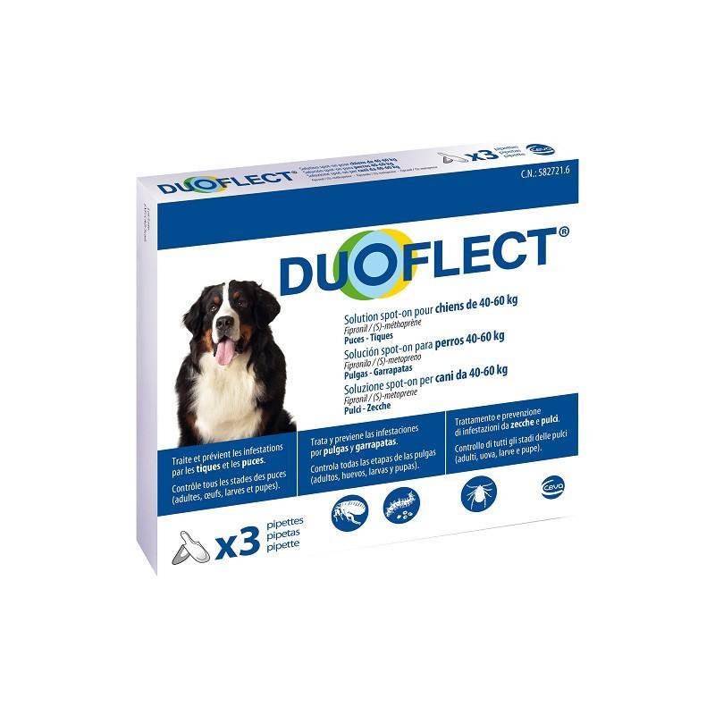 Innovet Duoflect 3 Pipette Medicinale Cani 40/60 kg Contro Pulci e Zecche