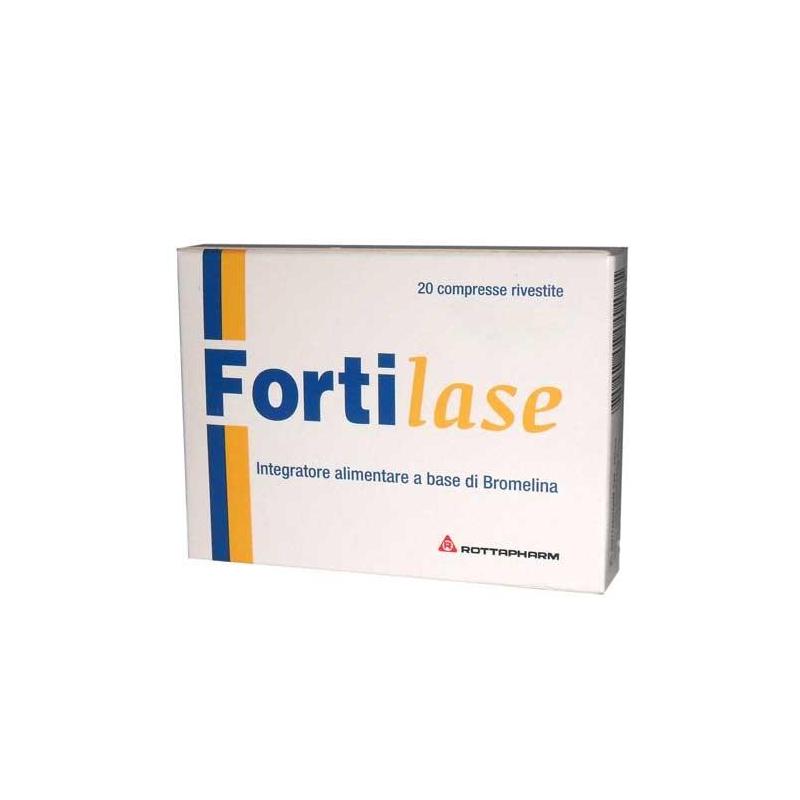 Rottapharm Fortilase 20 Compresse Integratore Antinfiammatorio a Base di Bromelina